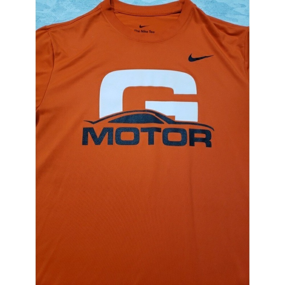 Nike Shirt Mens Medium Orange The Nike Tee G Motor Short Sleeve